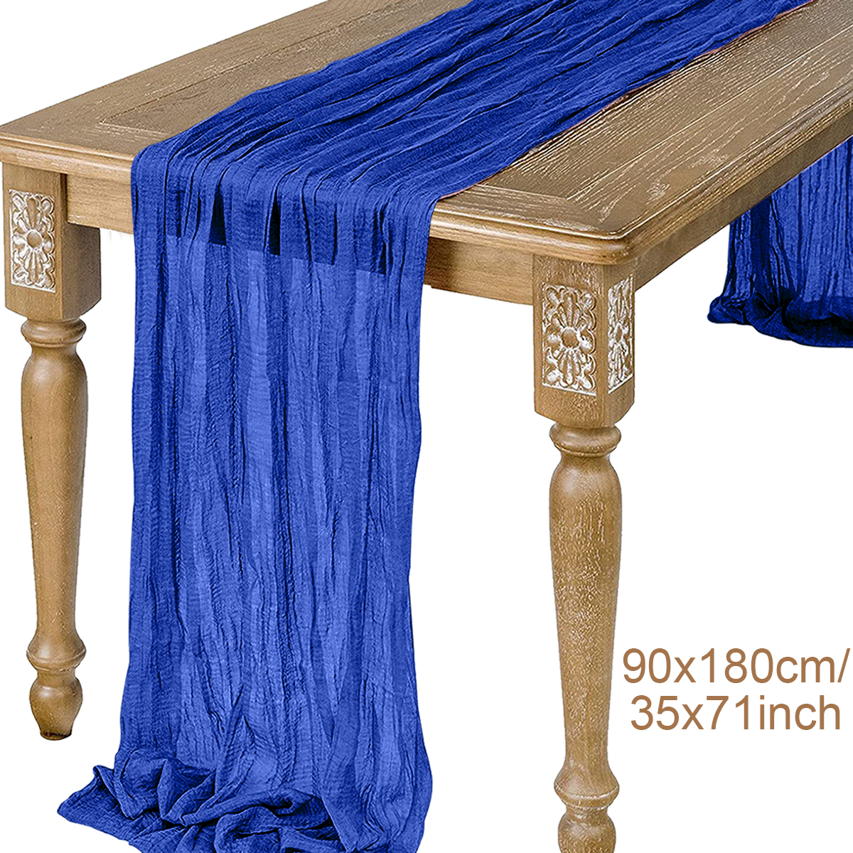 corridore da tavola bianchi in garza semitrasparente Matrimonio Vintage ▾ rustico Compleanno Decorazione di nozze Banchetti Archi Boho arredamento Copritavolo