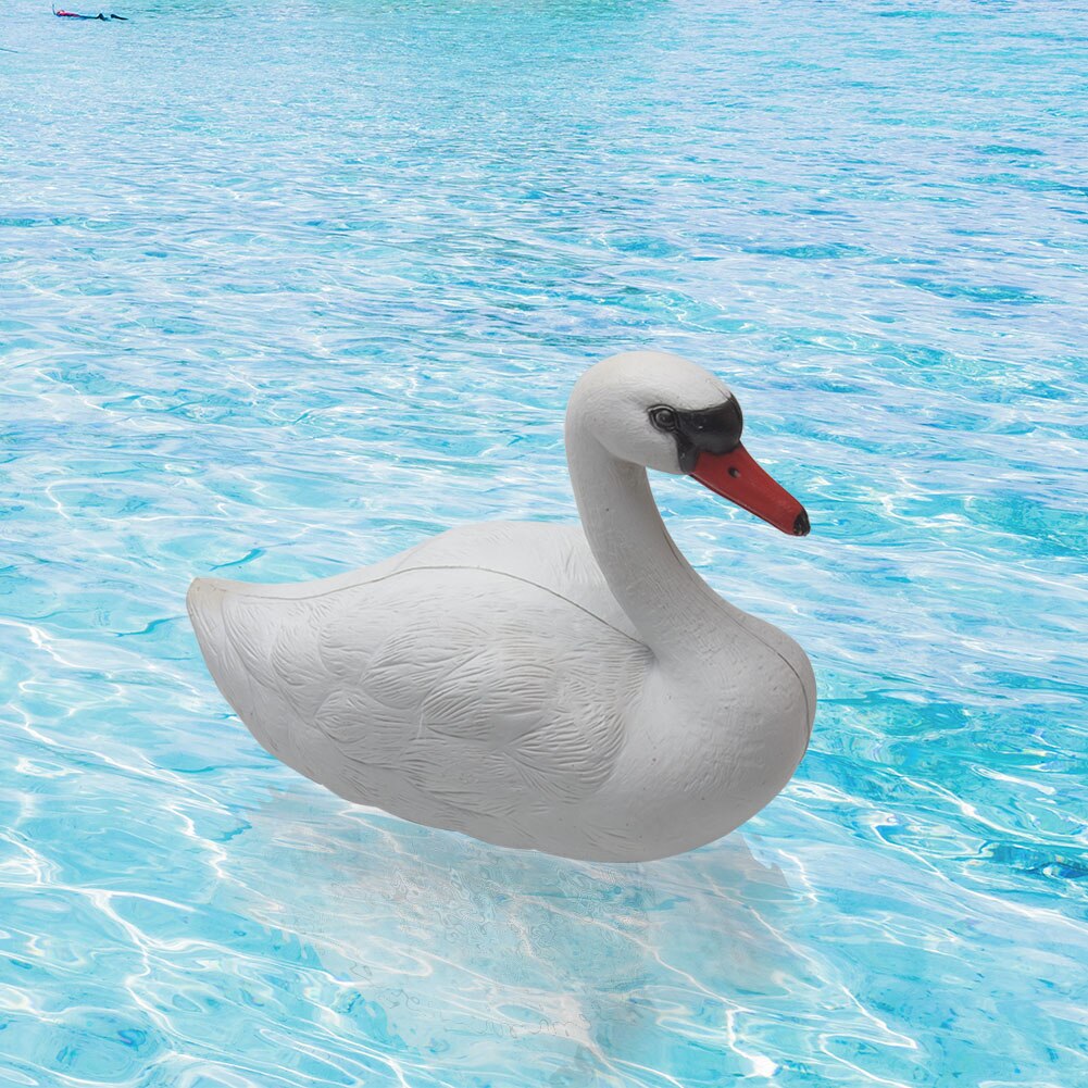Floating Deterrent Realistic Decoy Pond Bird Decoration Lightweight Statue Swan Sculpture Fishing Hunting Yard Ornament Garden