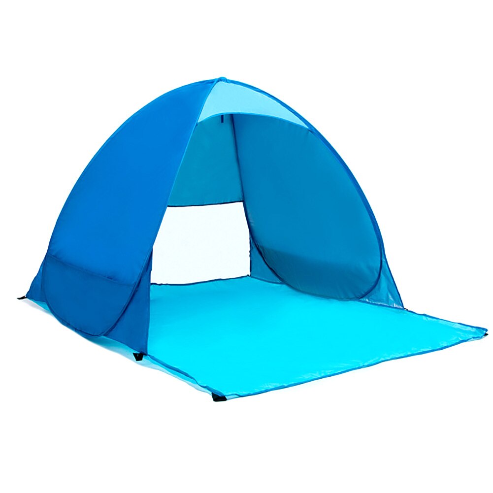 Tente de plage à ouverture rapide pour 2 personnes, abri anti-uv de voyage de Camping de randonnée, hamac d'extérieur, protection contre la pluie et les mouches: Bleu
