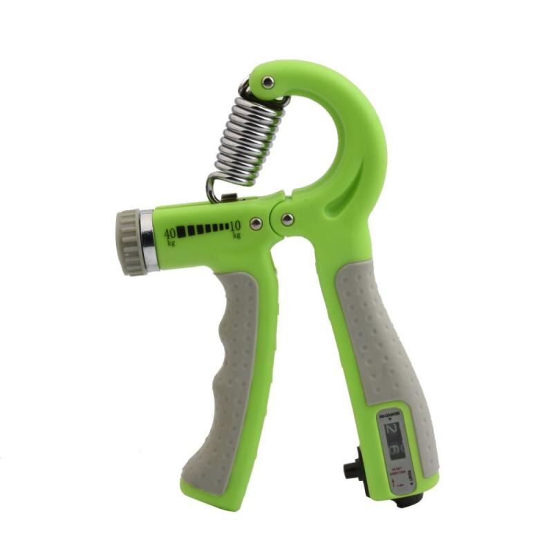 5-60kg r-form justerbart handgrepp sport styrka räknarbar träningsförstärkare gripper fjäder finger nyp carpal expander: Grön