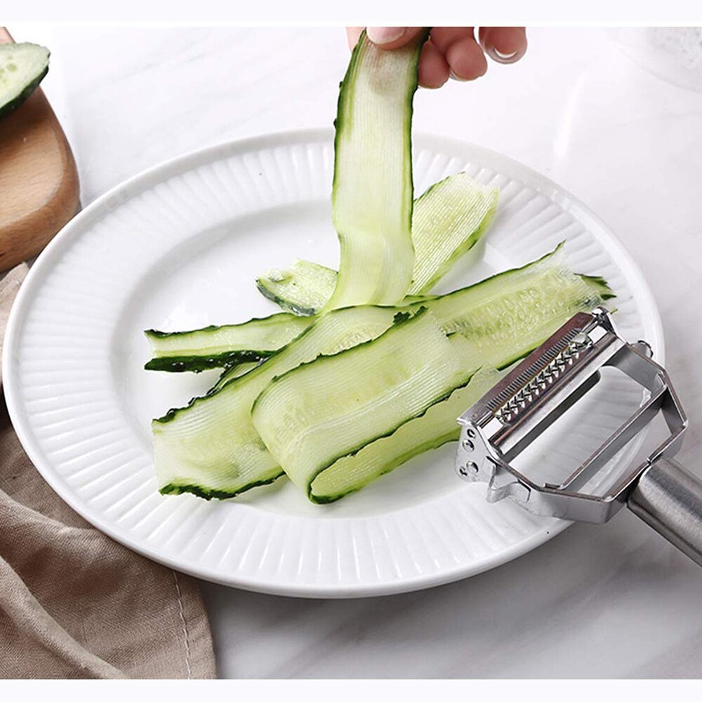 Roestvrij Staal Aardappel Komkommer Wortel Rasp Julienne Dunschiller Groenten Fruit Dunschiller Dubbele Schaven Rasp Gereedschap