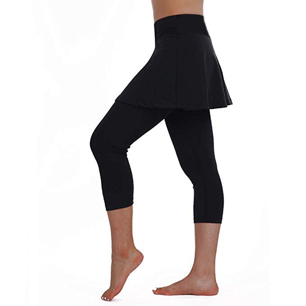 Frauen Casual Rock Leggings Fitness Aktive Sport frauen Casual Rock Leggings Tennis Hosen Sport Fitness Cropped Culottes #