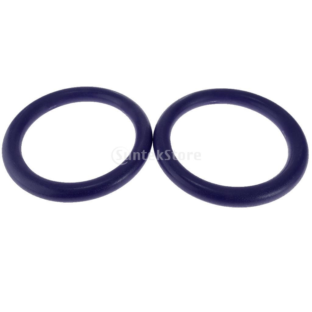 Heavy Duty ABS 23mm Fitness Gymnastic Rings Gym Exercise Cross Training Pull Ups Muscle Ups: Blue 