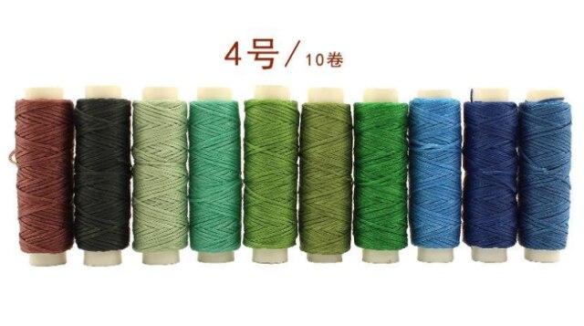 10Pcs 0.8MM 15MM Flat Waxed Sewing Line Thickness Waxed Thread For Leather Waxed Cord For Leather Craft Hand Stitching Thread: 4