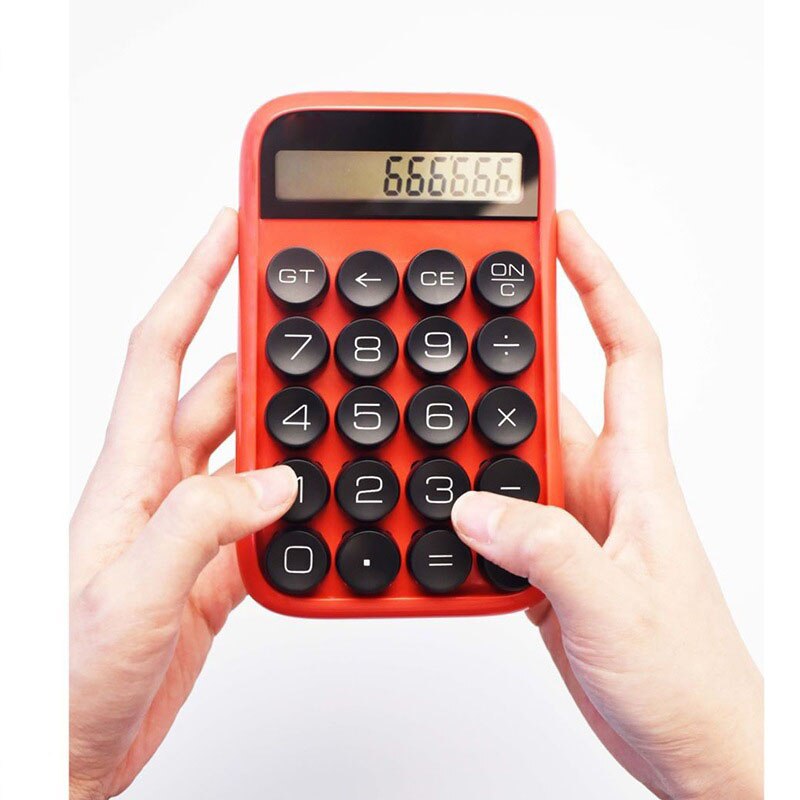 Kreativer, niedlicher taschenrechner mit mechanischer tastatur in form von geleebohnen, schüler- und prüfungsrechner mit 10-- stelliger anzeige, abnehmbarem bildschirm und tasten