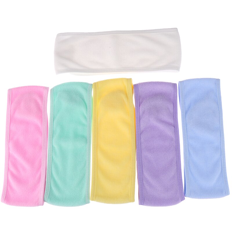 1 pièces coloré doux Salon SPA visage bandeau femmes réglable bandeau maquillage Toweling enveloppe cheveux bandeau cheveux accessoires