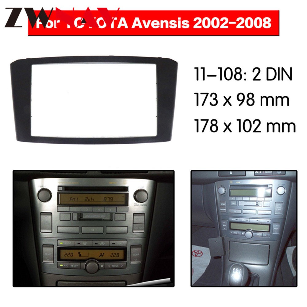 Marco del reproductor de dvd del coche para Toyota Avensis T25 2003 2004 2005 2006 2007 Radio Estéreo Facia Marco de navegación GPS
