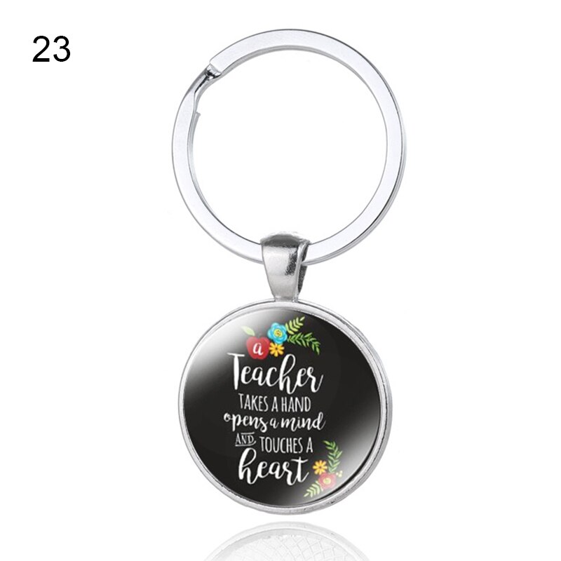 Voor lerarendag, onderwijsassistent, glazen hanger, sleutelhanger, sleutelhanger, waardering voor leraren, op voorraad: 23