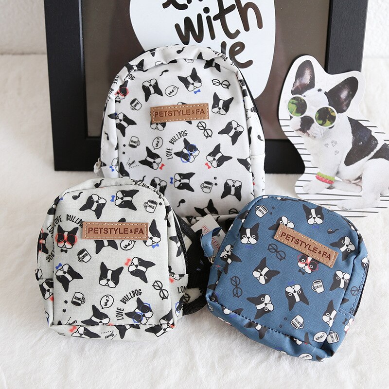 Petstyle Hond Rugzak Bulldog Print Kleine Dier Self-Rugzak Teddy Hond Schooltas