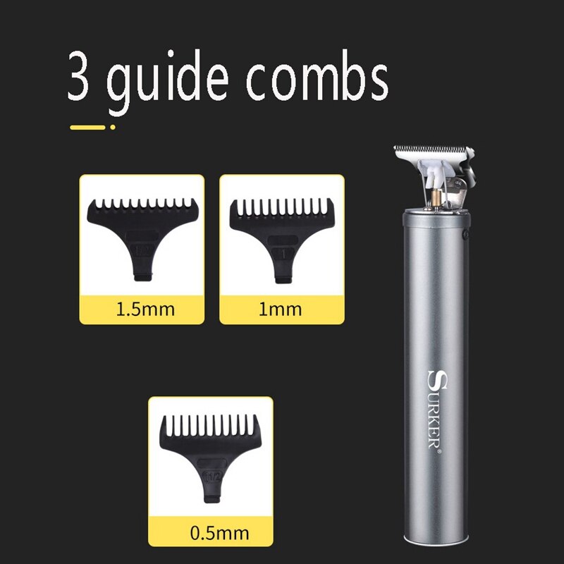 SURKER SK-651 Hair Clippers Cordless Hair Trimmer with 3 Guard Combs Hair Clippers for Men