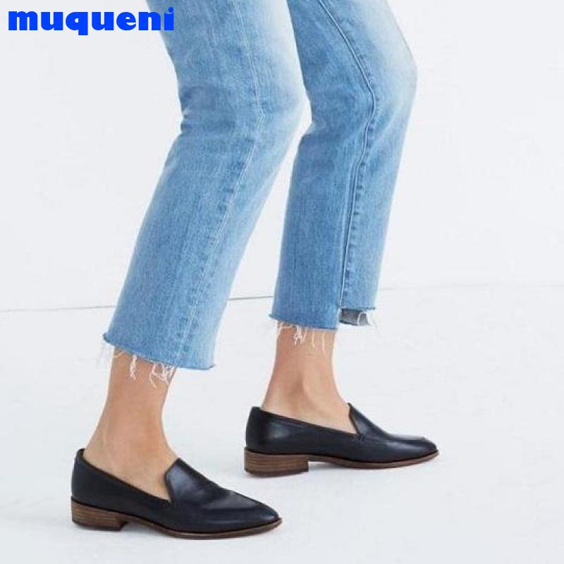 Bout Pointu Femmes Chaussures Plates Pointues Grande Taille Femmes Chaussures PU Cuir DÉCONTRACTÉ Ballerine Bouche Peu Profonde Chaussures Femme