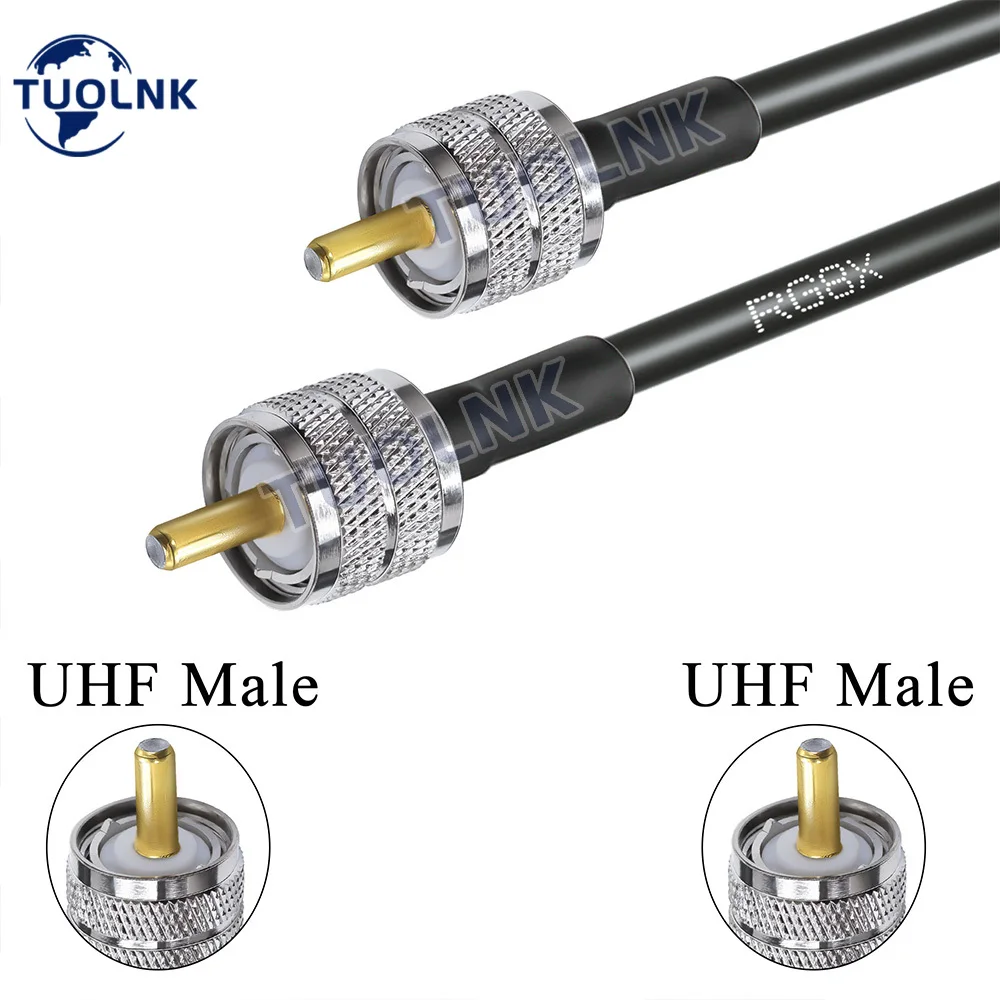 RG8X CB Antenna Coaxial Cable PL259 UHF SO239 Jumper Cable Low Loss 50 ohm UHF Male to UHF Male CB Antenna Extension Coax Cable: 2P