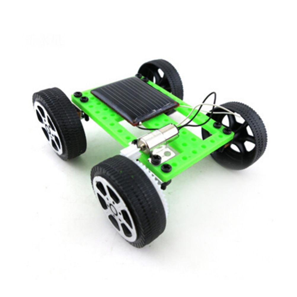 1 stk sjov mini solcelledrevet legetøj gør-det-selv bilsæt børne pædagogisk gadget hobby