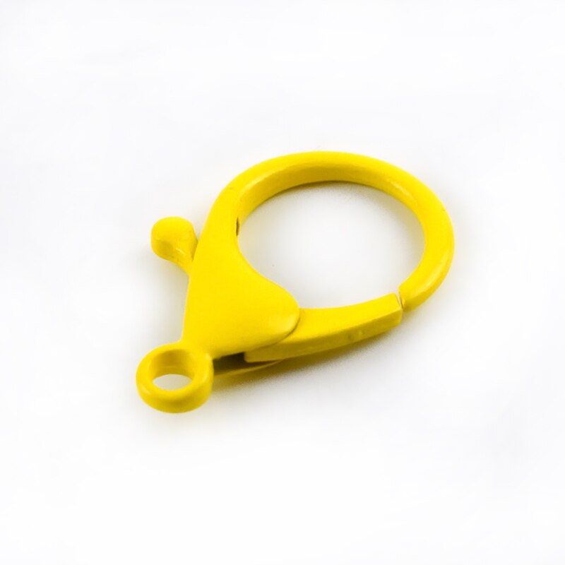 20/40 stuks 35mm kreeftengespen kleurrijke sleutelhanger veerhaak hondenhalsband gespen sleutelhanger handtas hanger decoratie  bf281: 35mm-20 stuks / Geel