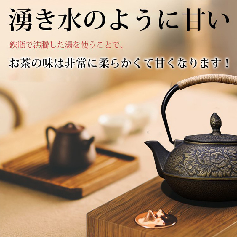 KATA Eisen topf Japanische gusseisen topf pfingstrose teekanne gekochte teekanne schwein eisen topf unbeschichtete Tee-einstellen