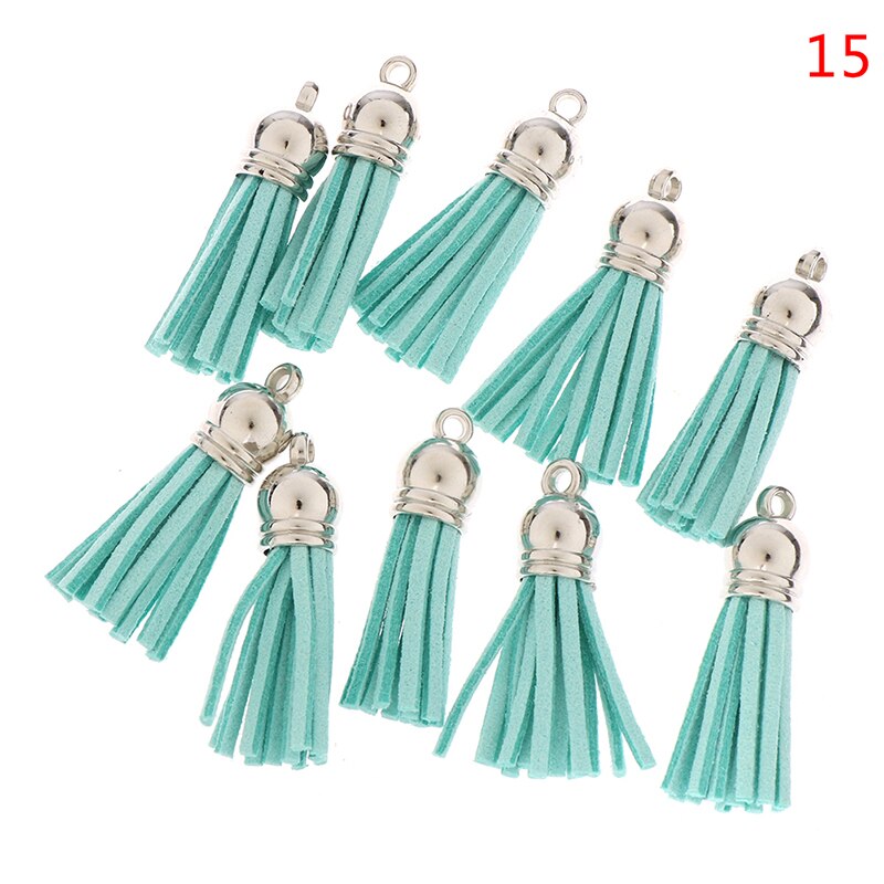 Gland en cuir pour porte-clés téléphone portable sangles bijoux frange en daim: 15