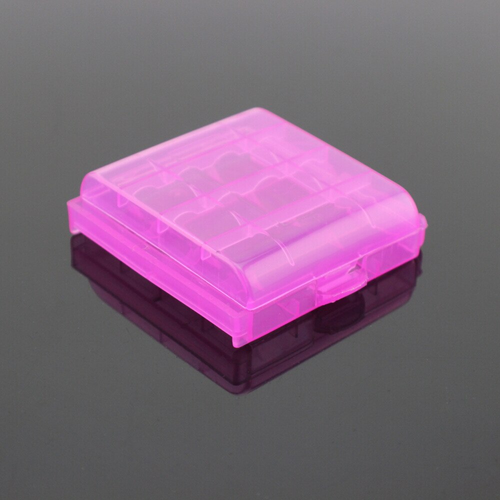 Battery box desktop storage bag transparent battery storage box Home Office School deskset organizer: rose