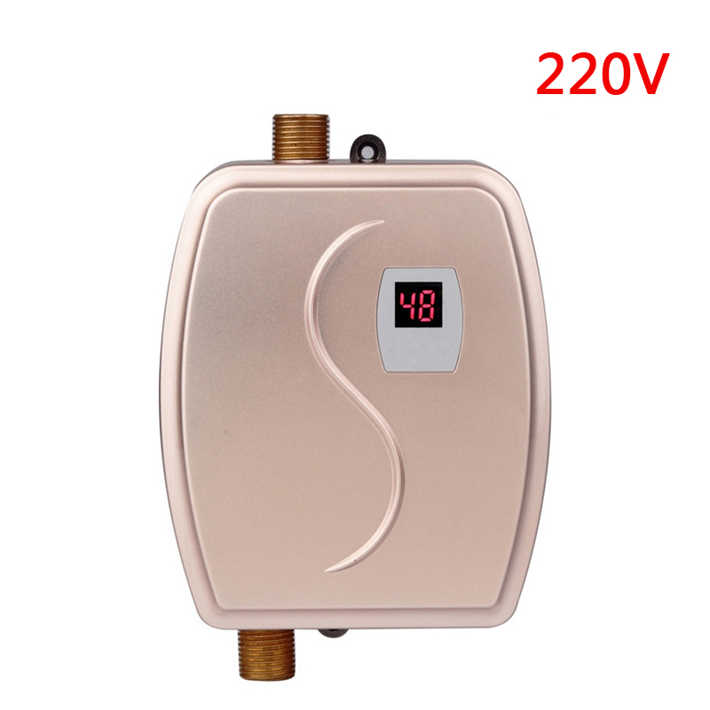 Dmwd 220V 3800W Mini Instant Elektrische Boiler Keuken Badkamer Snel Thermostaat Verwarming Doorstromers: Golden 220V