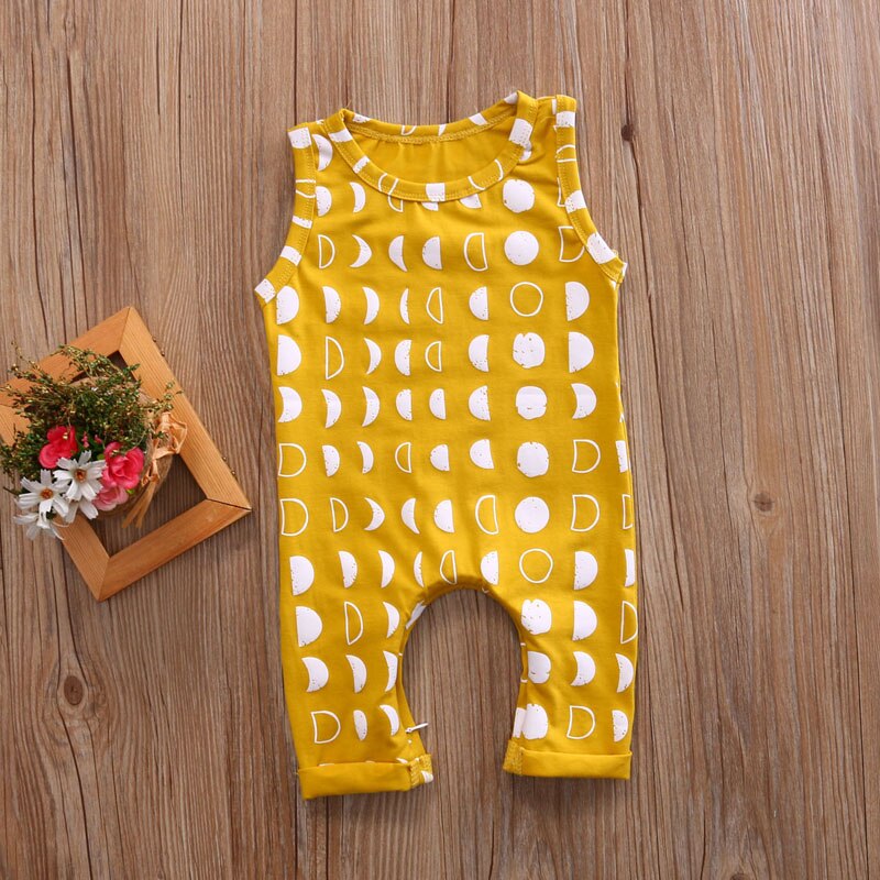 0-3Y Toddler Infant Baby Girls Boys One Piece Cotton Dot Crescent Romper Kids Summer Jumpsuit Playsuit Outfits Clothes Sunsuit: 18M