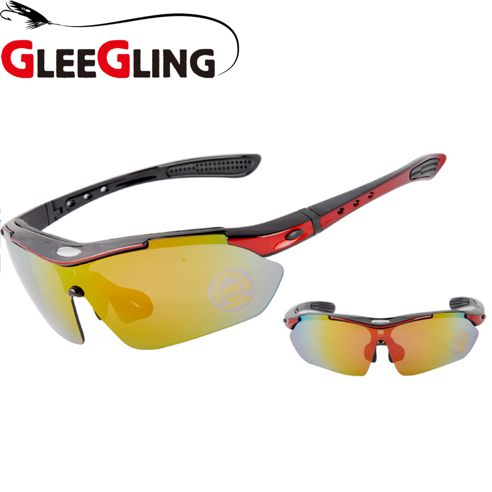 GLEEGLING 9400 1Set 5 Lens Man Vissen Gepolariseerde Zonnebril Lunette Polarisantes Homme UV400 Zonnebril Over Bril Gepolariseerde