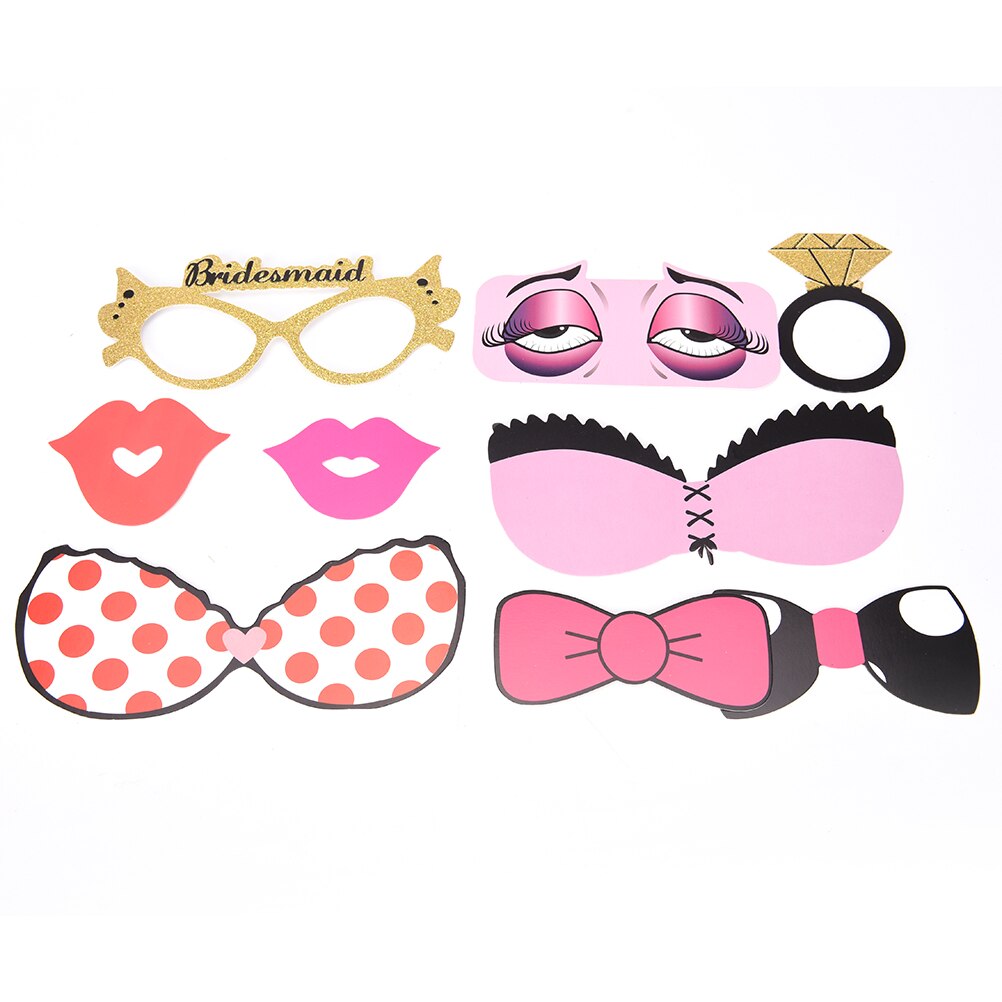 31pcs/lot Party Photo Booth Props Girls Night Out Hen Party Decoration Kits Wedding Bridal Shower Game Favor Bachelorette