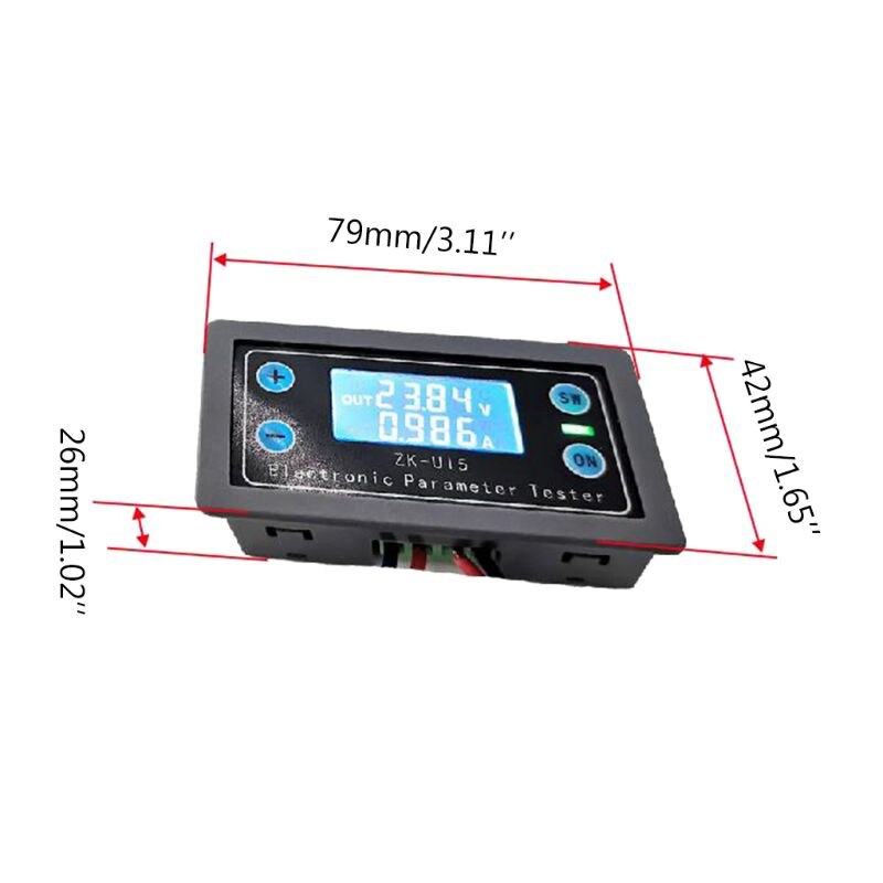 DC5-38V multifunción voltímetro amperímetro carga electrónica batería Monitor probador