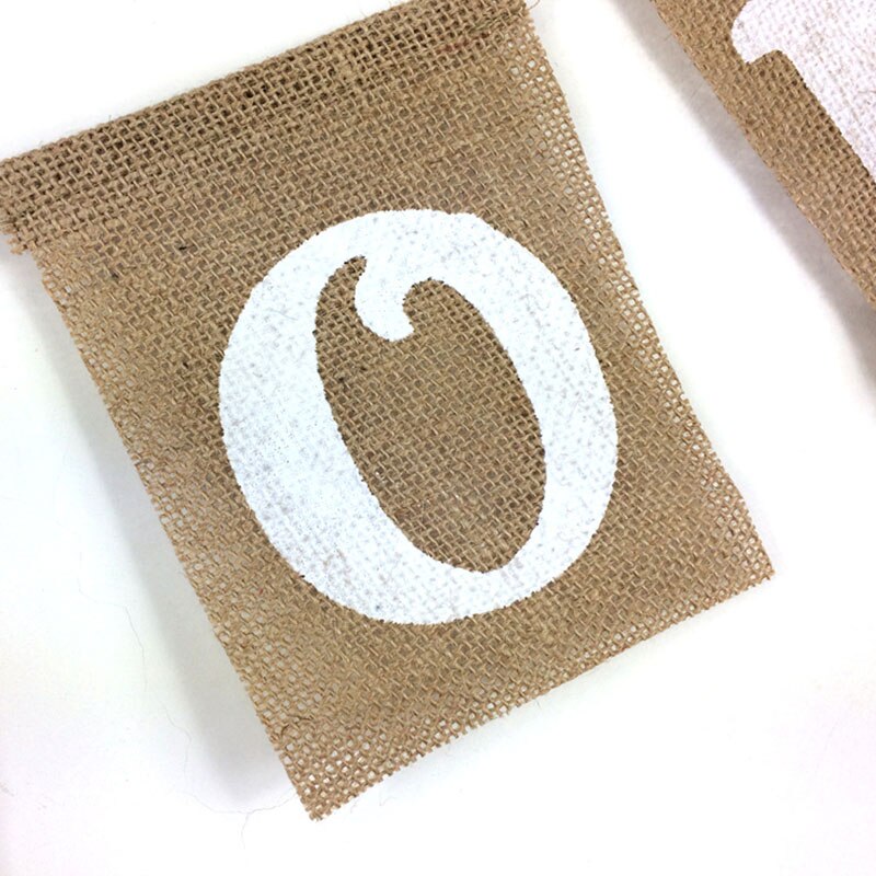 Wedding Home Decor Linen Flag WELCOME Ceiling Banner Jute Burlap Flags 1pcs Birthday Party Event Baby Shower Supplies