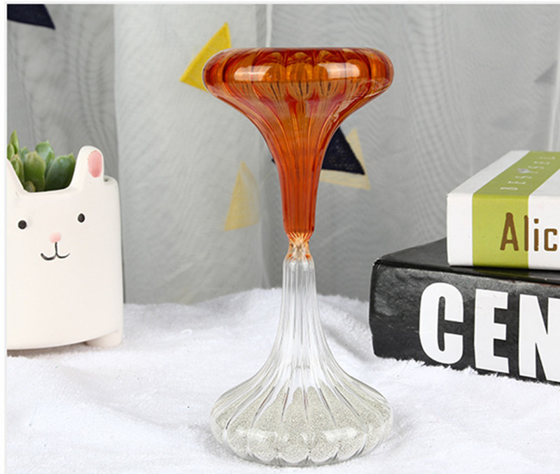 Sablier en verre, deux couleurs, haltère, sablier, rayures uniques, Souvenir de remise de diplôme, sablier, minuterie de 15 Minutes, 2022: Orange Sandglass