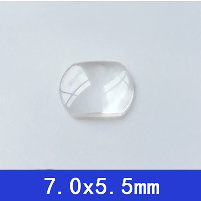 Uhr Kristall Lupe Werkzeug Saphir blasiert Lupe Objektiv Für Datum Fenster Hohe Transparenz Uhr Glas 7,0x5,5mm/5,5x4,5mm: Blau