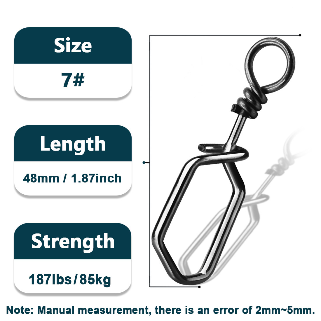Fishing Snap 50~200Pcs Stainless Steel Coast Lock Snap Fishing Square Clip Lock Snap Fishing Lure Connector Quick Change Bait: 12 / black