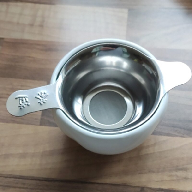 1 stk genanvendeligt tefilter i rustfrit stål finmasket te infuser bladtragt te si tilbehør tilbehør til køkkenværktøj