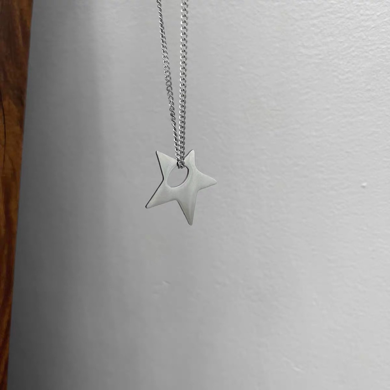 Kpop Cool Punk Vintage étoile pendentif chaînes collier pour hommes femmes Egirl Hip Hop années 90 Grunge esthétique EMO bijoux Y2k accessoires: Zinc bleu