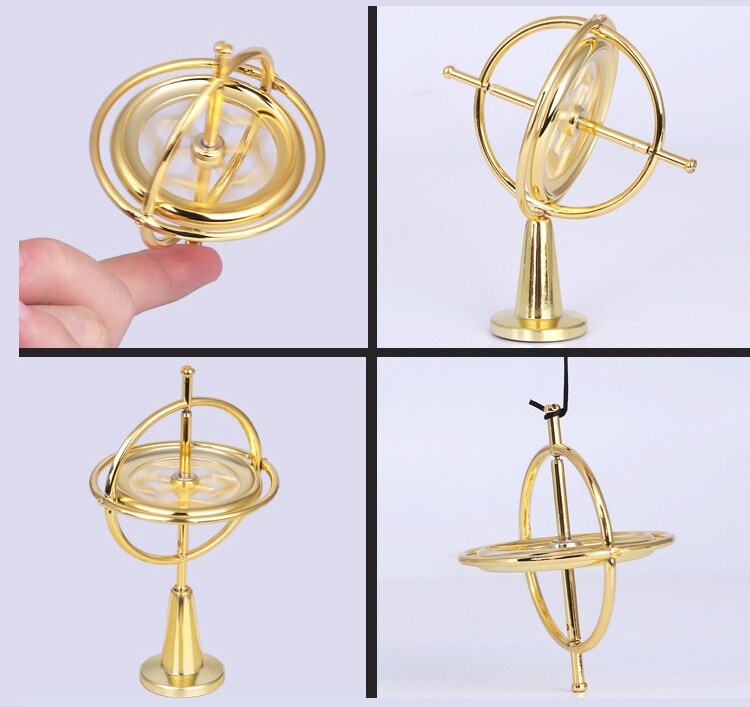 Creatieve Speelgoed Zelfbalancerende Gyroscoop Klassieke Metalen Gyro Geweldige Prestaties Nauwkeurige Educatief Speelgoed Vinger Gyroscoop