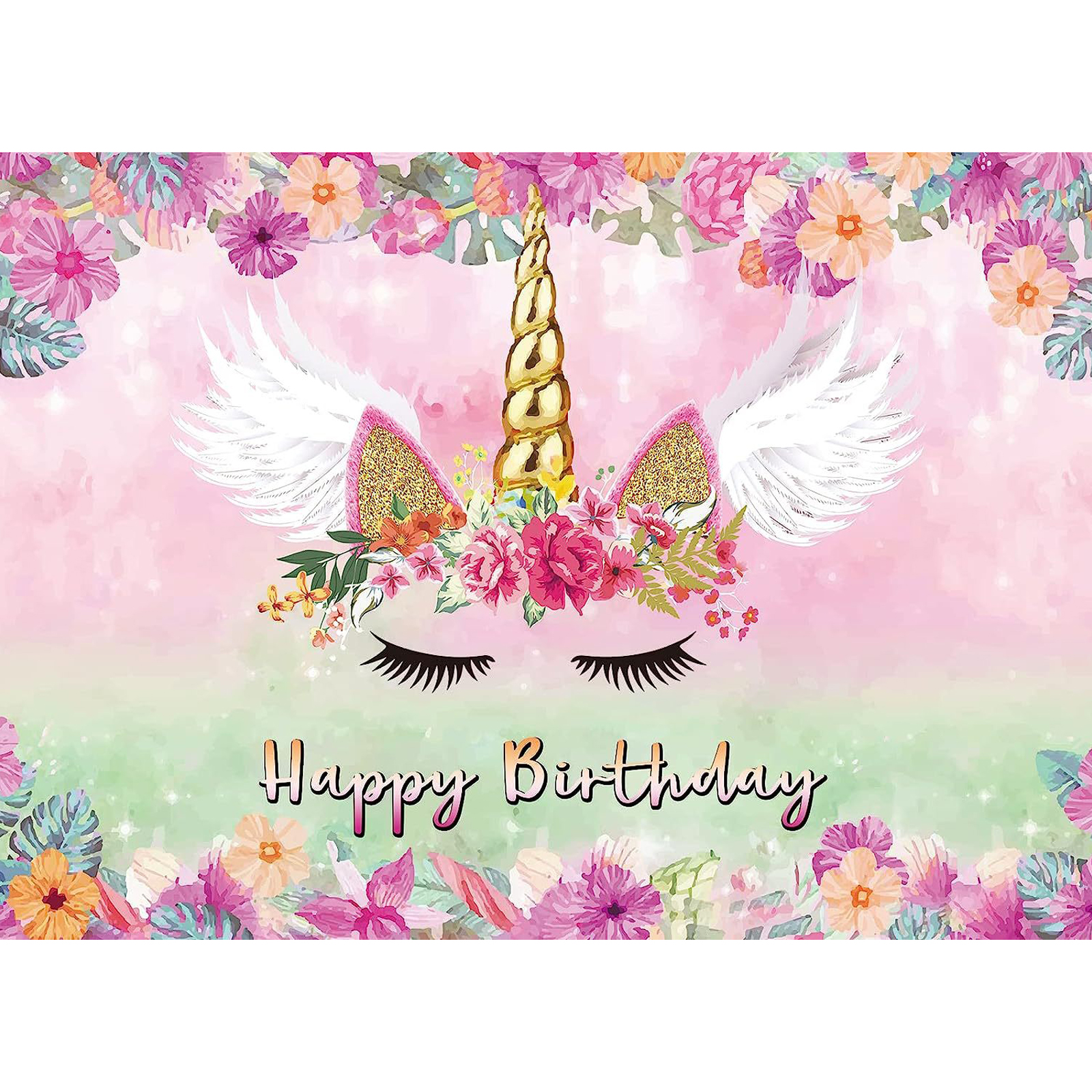 Unicorn Background Girl Birthday Party Decoration Unicorn Theme Cake Table Banner Photography Background Baby Shower Decoration: L / Burgundy
