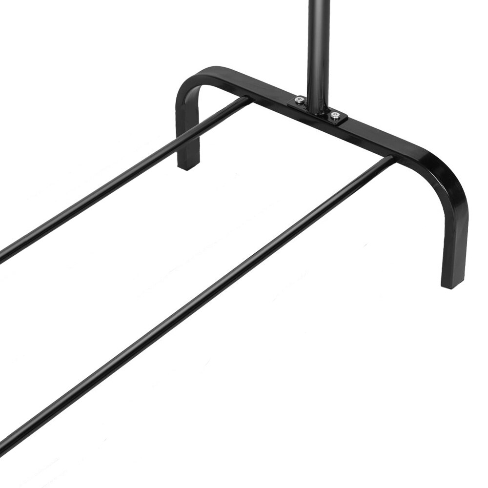 Perchero Burro Moderno Rígido con Barra Balda Ropa Zapatos Cajas Ropero - Negro