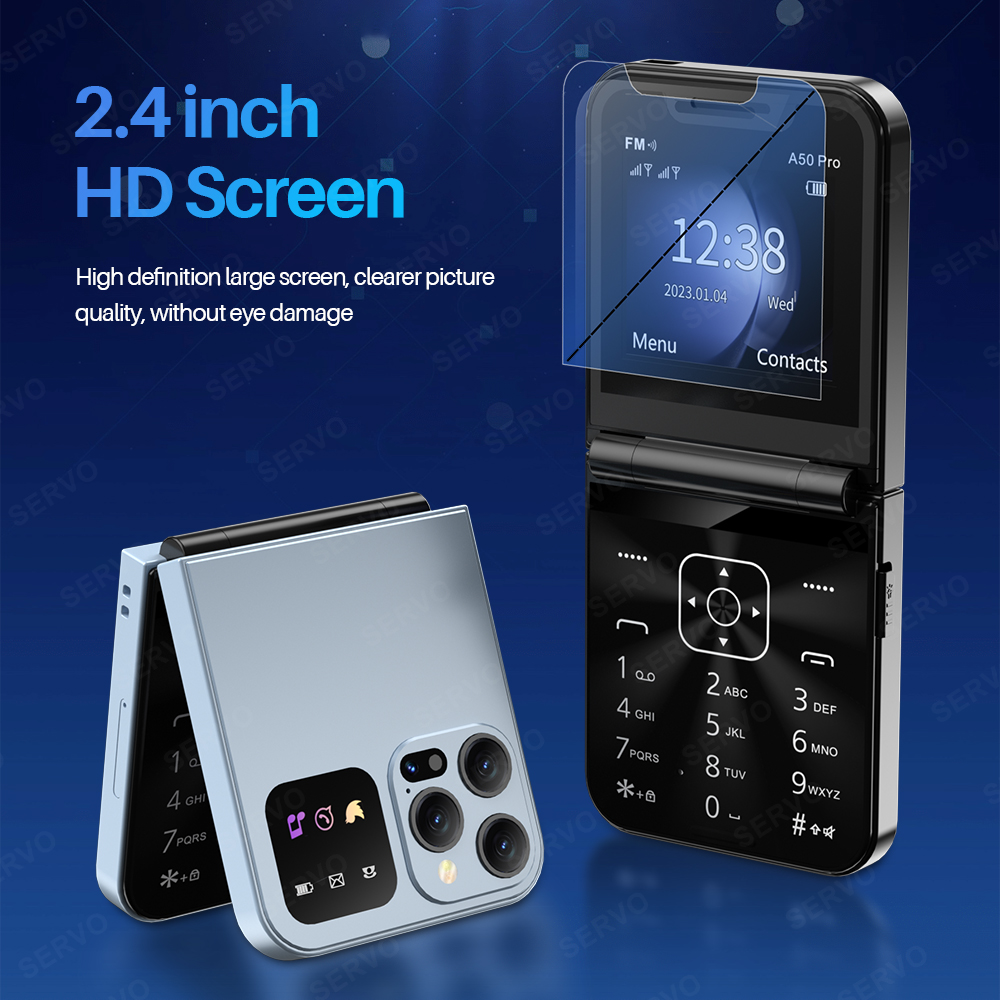 Servo clássico cor flip telefone móvel gravação de chamada automática rádio fm velocidade dial voz mágica gsm duplo sim desbloqueado celulares dobráveis