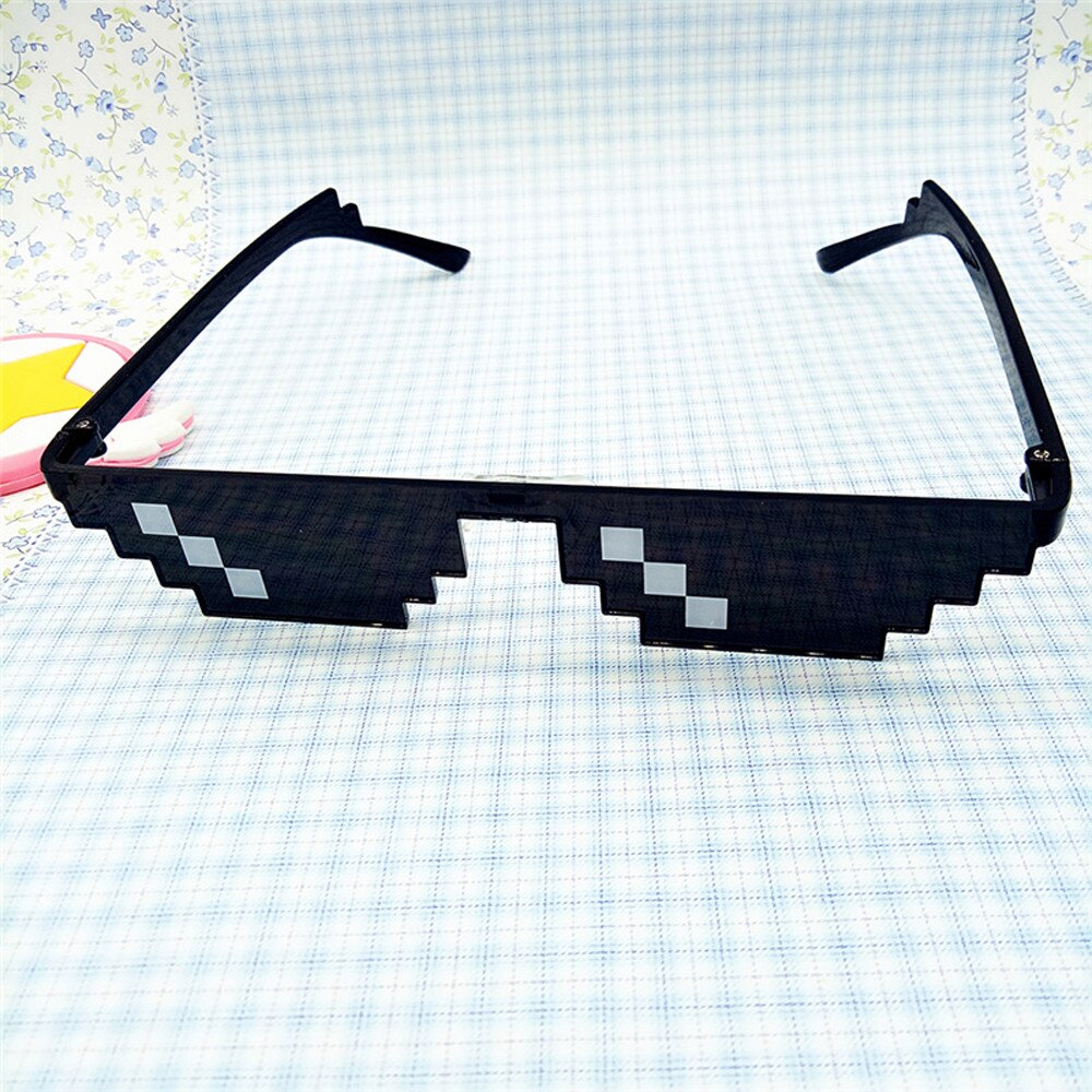 Grappige Trucs Bril Thug Life Bril 8 Bit Pixel Met Het Zonnebril Unisex Zonnebril Speelgoed Voor Kinderen Volwassenen Grappige speelgoed