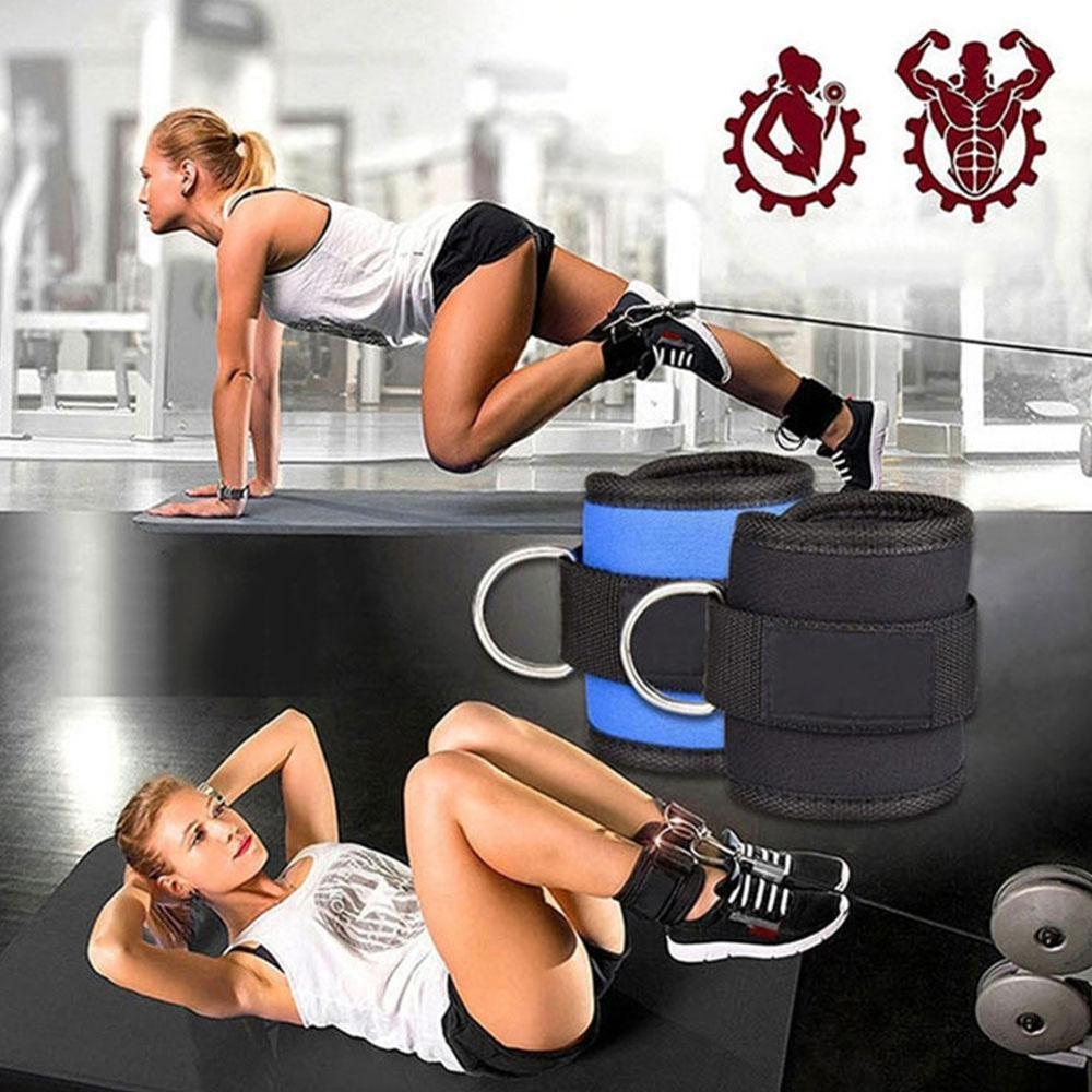 1pair Loop D Buckle Ankle Strap Ankle Straps Fitness Bands Cuffs Neoprene For Cable Machines Resistance Padded Leg Work J6T4