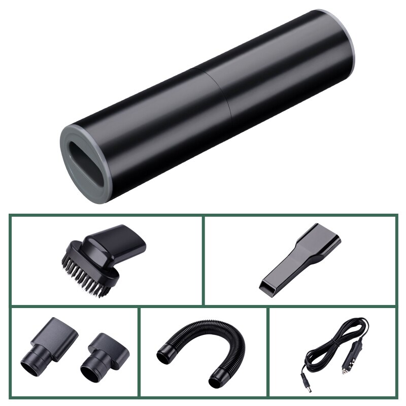 car vacuum cleaner handheld automatic vacuum cleaner Portable wired car home wet and dry dual-use strong suction mini cleaner: black  wired