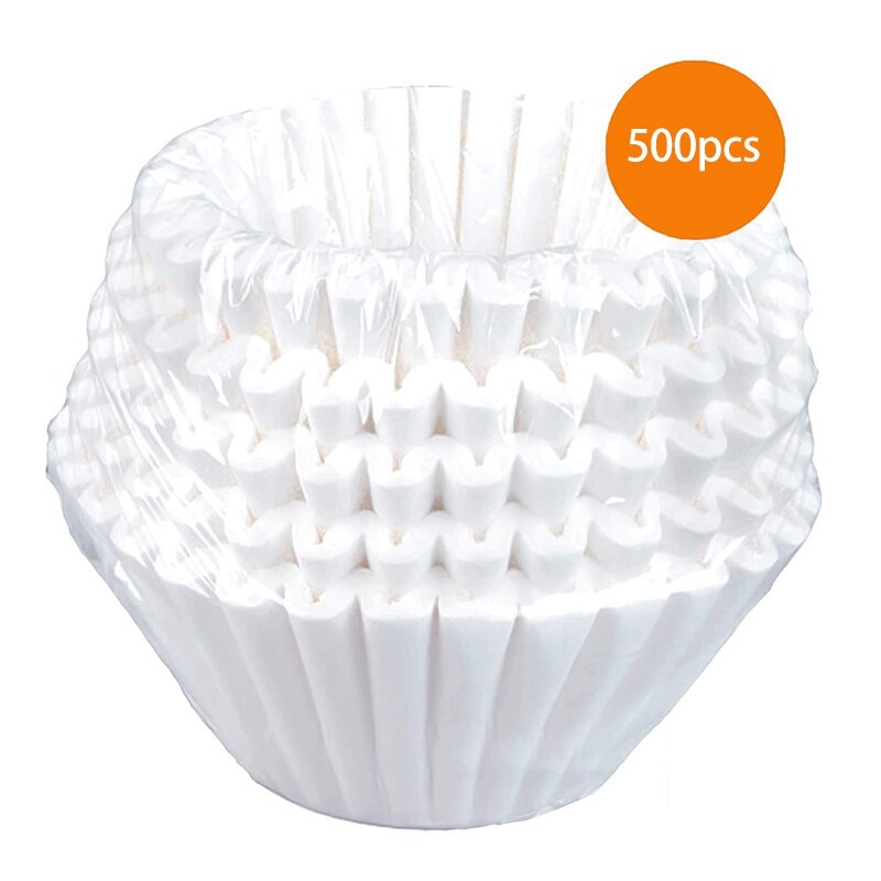 500Pcs 8/12 Cups Size Coffee Filters for Wilbur Curtis, Bloomfield, Bunn Coffee Maker Filters - White: Default Title
