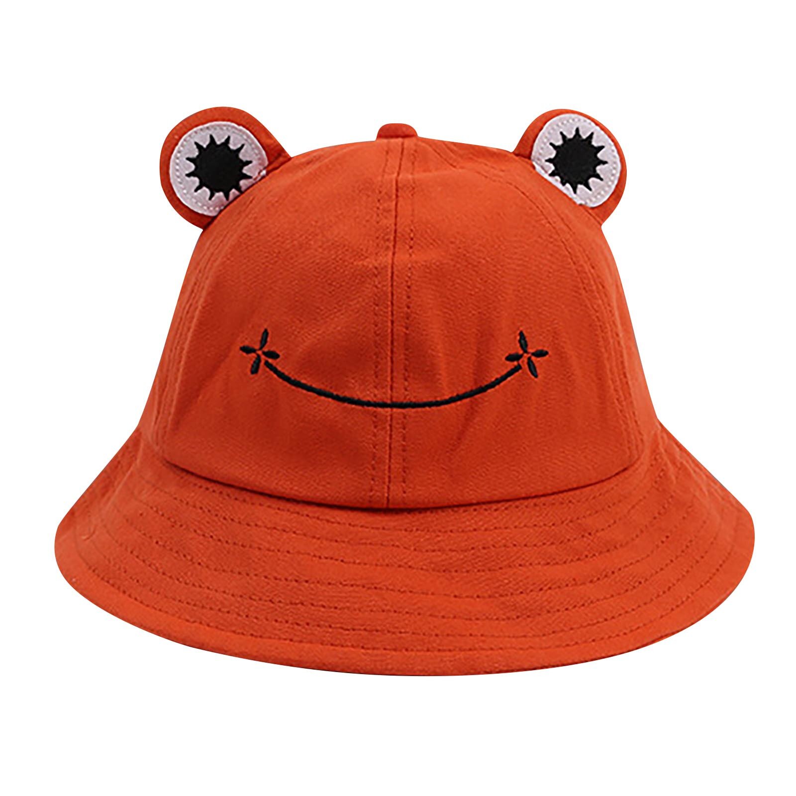 Girls Cute Frogs Hats Winter Cute Animal Hiking Beach Fishing Cap Hats Photography Bucket Hat Comfortable Photography Headdress: Orange