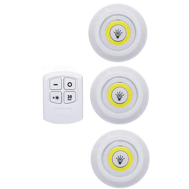 Wireless Remote Control Dimmable Night Light Decorative Kitchen Closet Staircase Aisle Bathroom Dimmable Lighting LED Lights: 02-3pcs