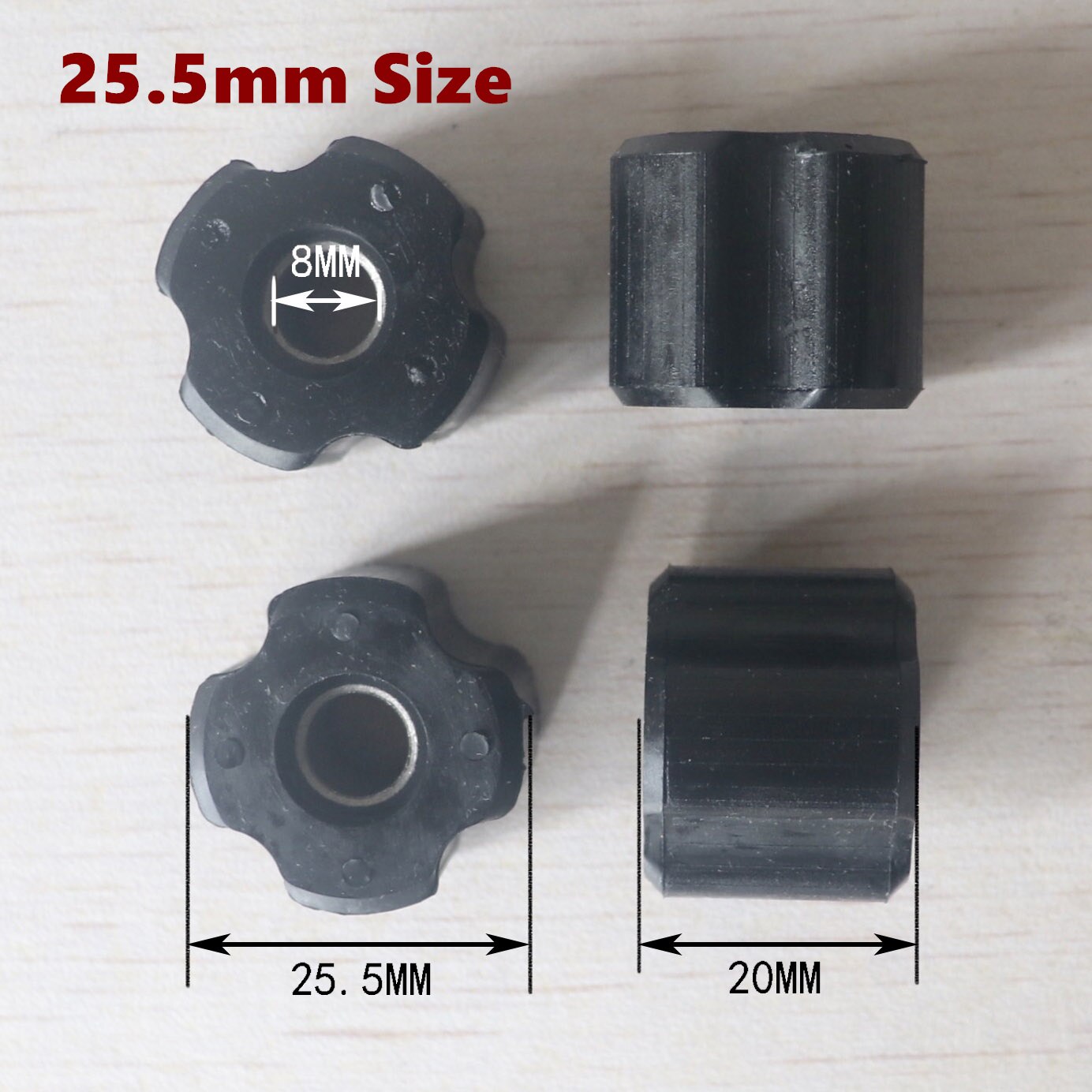 Buje de rodamiento de aceite del eje de la desbrozadora, diámetro exterior de 23,5mm/24,5mm/25,5mm, diámetro interior de 8mm, tubo de 26mm/28mm, 10 piezas