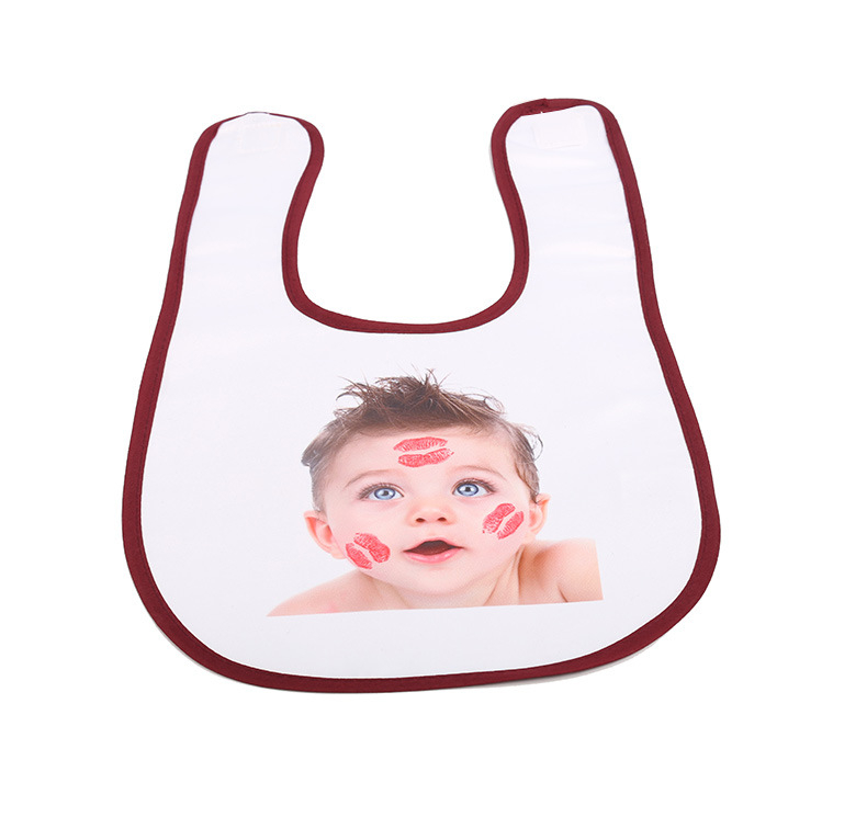 Babero de sublimación en blanco para bebé, pañuelos con lazo para impresión de tinta por sublimación, DIY, prensa de calor, transferencia, 10 unids/lote