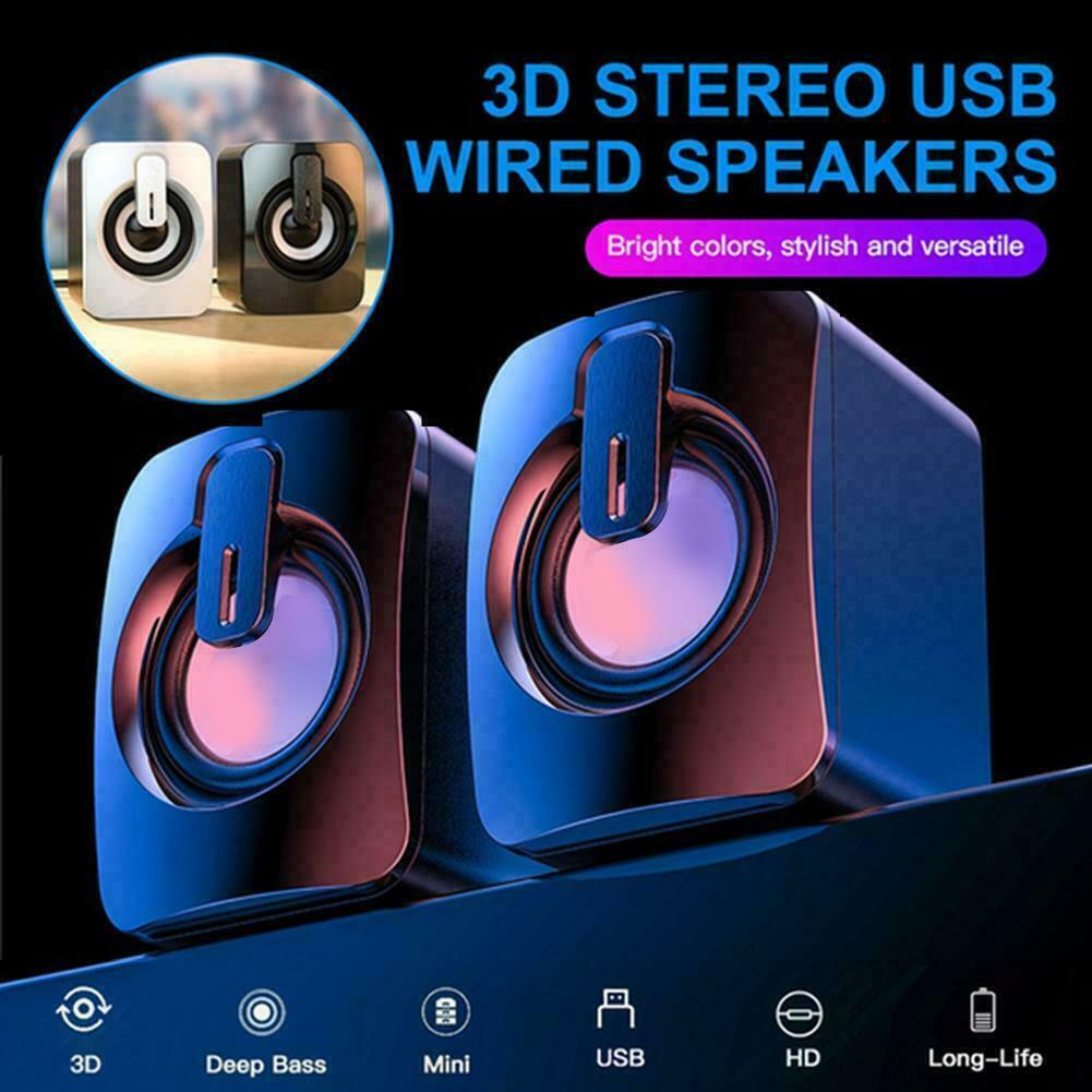 Pc Speakers, Usb Powered Laptop/Desktop Mini Speaker, Computer Speaker, 3.5Mm Stereo Input
