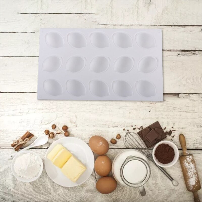 Cake Baking Pan Quick Release Lemon Shape Cupcake Pan for Pudding Dessert Mousse