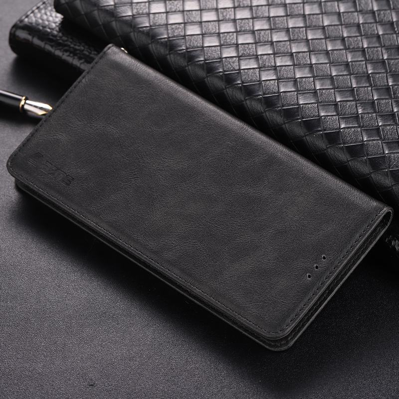 Funda para Huawei Y5 Y6 Y7 Y9 lujosa funda magnética Vintage de cuero para teléfono con cartera para Huawei Y6 Y 5 7 9 Coque: For Y5 2019 / Black