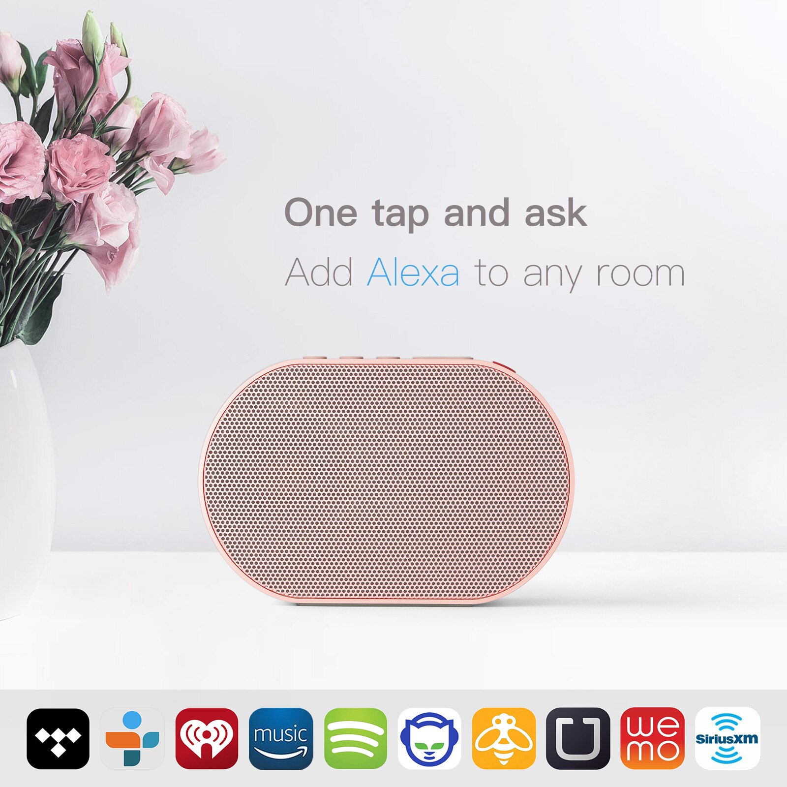 GGMM E2 Bluetooth Lautsprecher Alexa Drahtlose Wi-fi Tragbare Mini Stereo 10W Super Bass 15H Spielzeit 2,4 GHz Clever musik Lautsprecher