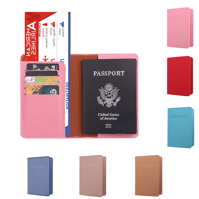 PU Lederen Paspoorthouder Reizen Accessoires Vrouwen Paspoort Cover Organizer Busines Credit Id-kaart Portemonnee