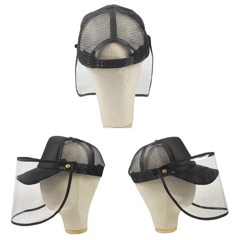 Adult Transparent Protective Cap Detachable Outdoor Anti-droplets Cap Multifunctional Outdoor Baseball Cap Hiking Hat Fishing